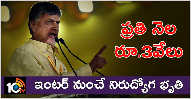 cm chandrababu hikes nirudyoga bruthi