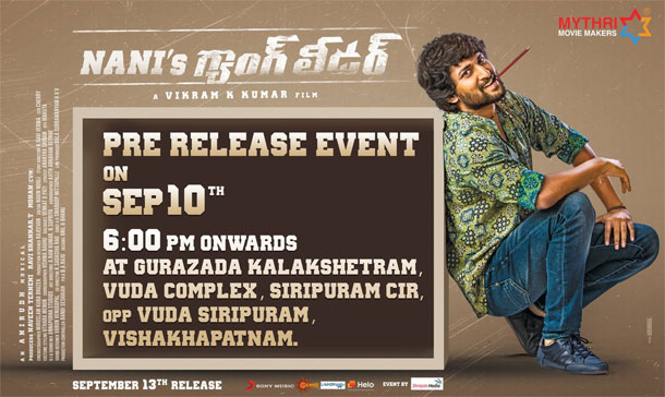 Nani’s Gang Leader Pre Release Event Will Be Held In Vizag