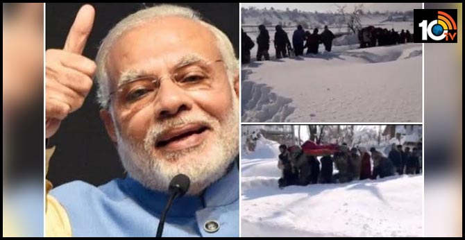 Army Day 2020: PM Modi tweets clip of jawans carrying pregnant woman through heavy snow