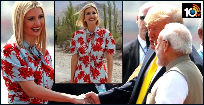 For India visit, Ivanka Trump repeats floral dress