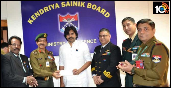Pawan Kalyan to donate Rs 1 crore to Central Sainik Board In Delhi