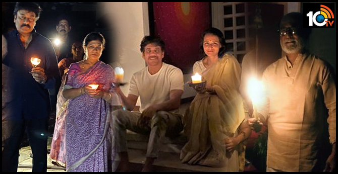 celebrities who participates in modi light lamps program