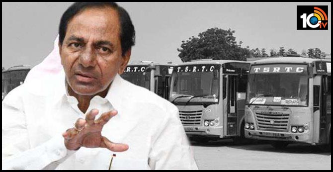 CM KCR on review meeting on TSRTC