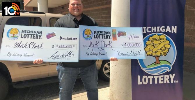 Michigan man Mark Clark wins second $4 million instant lottery prize in the last 3 years